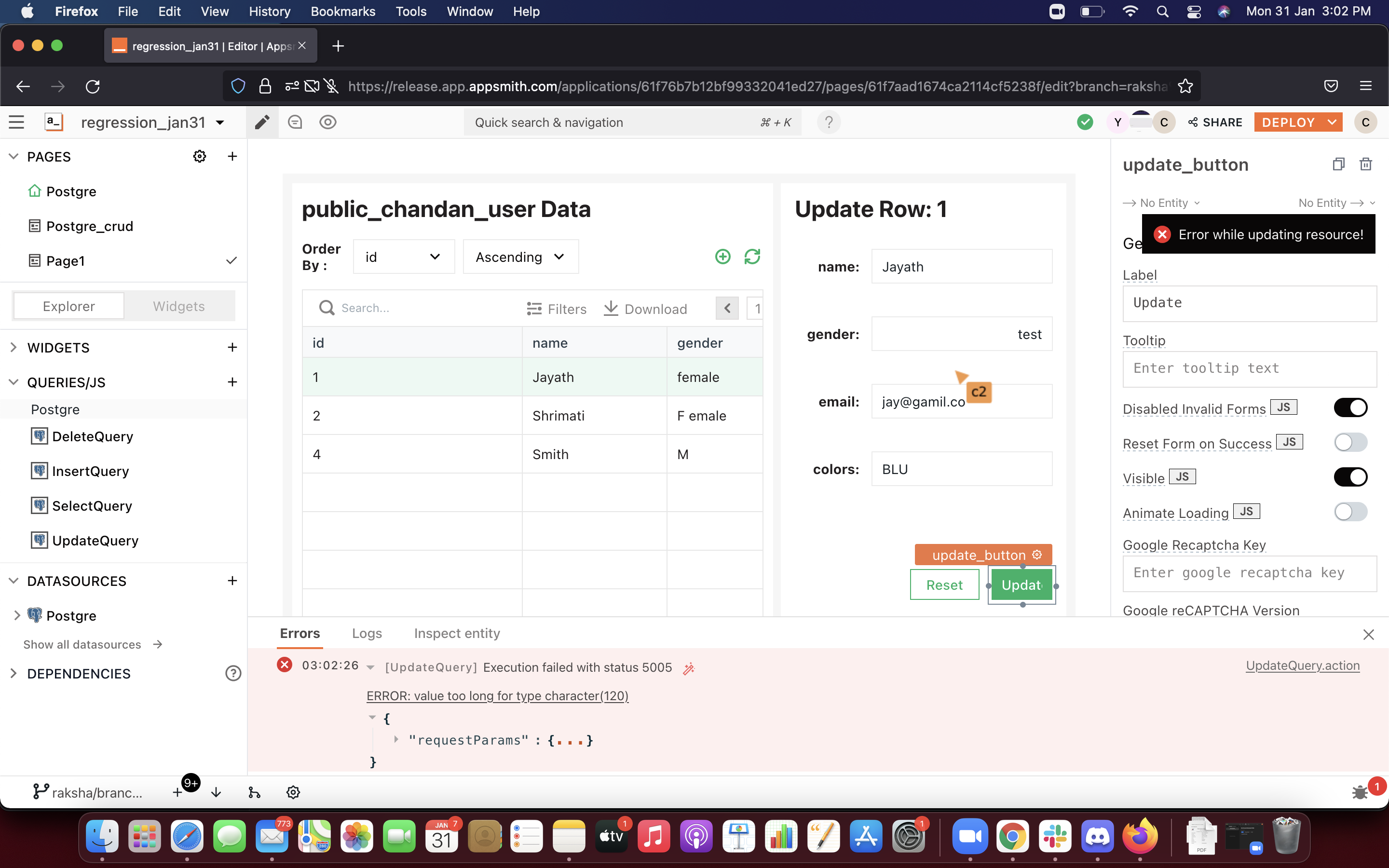 [Bug]: The update query fails in Crud pages · Issue #10748 ...