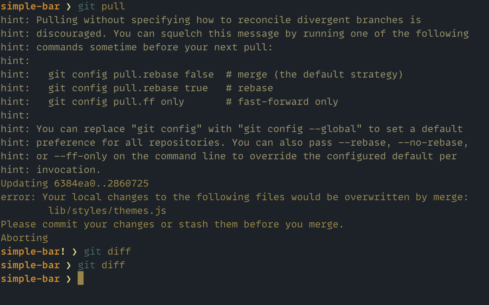 Git pull (Question) · Issue #211 · Jean-Tinland/simple-bar · GitHub