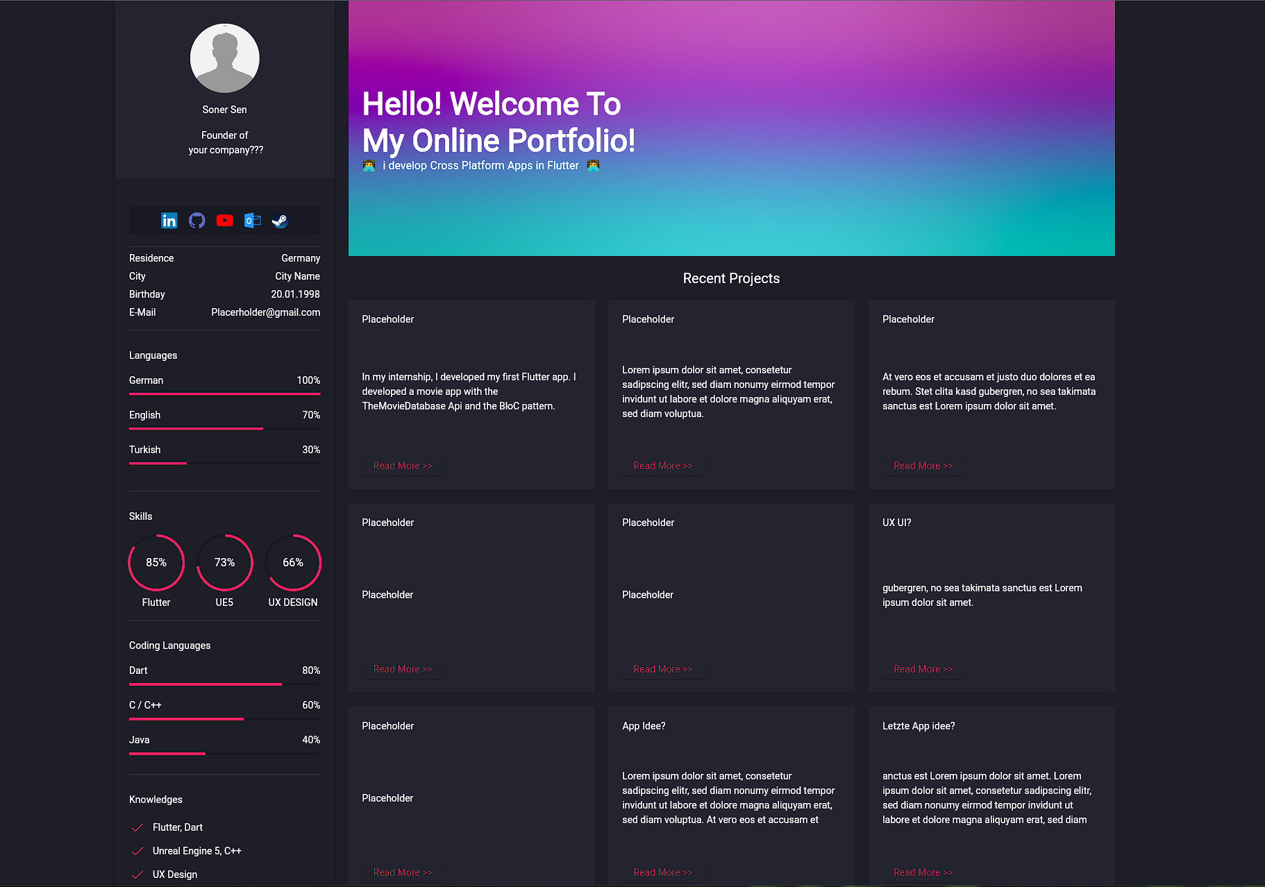 GitHub - Soner-Sen/Website-Portfolie-Template: Responsive Portfolio ...