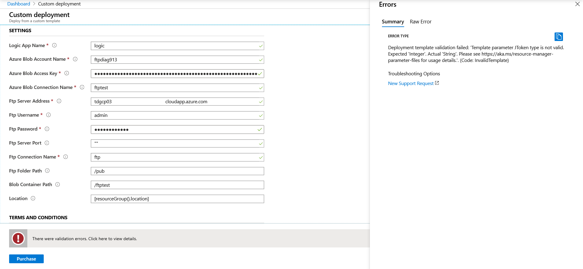 101logicappftptoblob parameter issue · Issue 7337 · Azure/azure