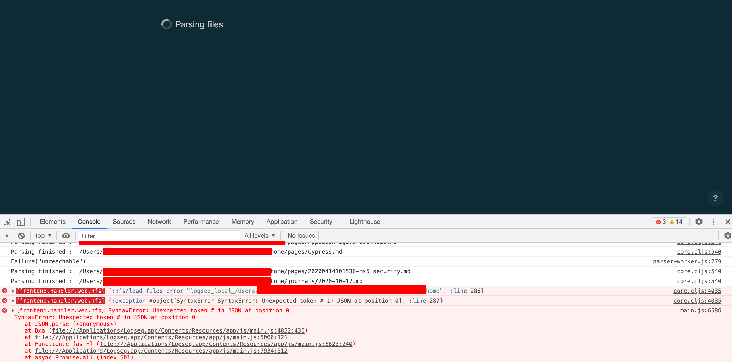 [0.3.5] Graph fails to load · Issue #2696 · logseq/logseq · GitHub