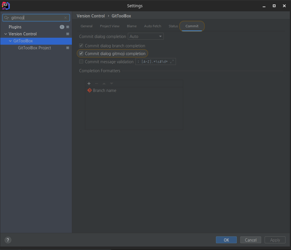 gitmoji as unicode configuration is missing · Issue #306 · zielu/GitToolBox  · GitHub