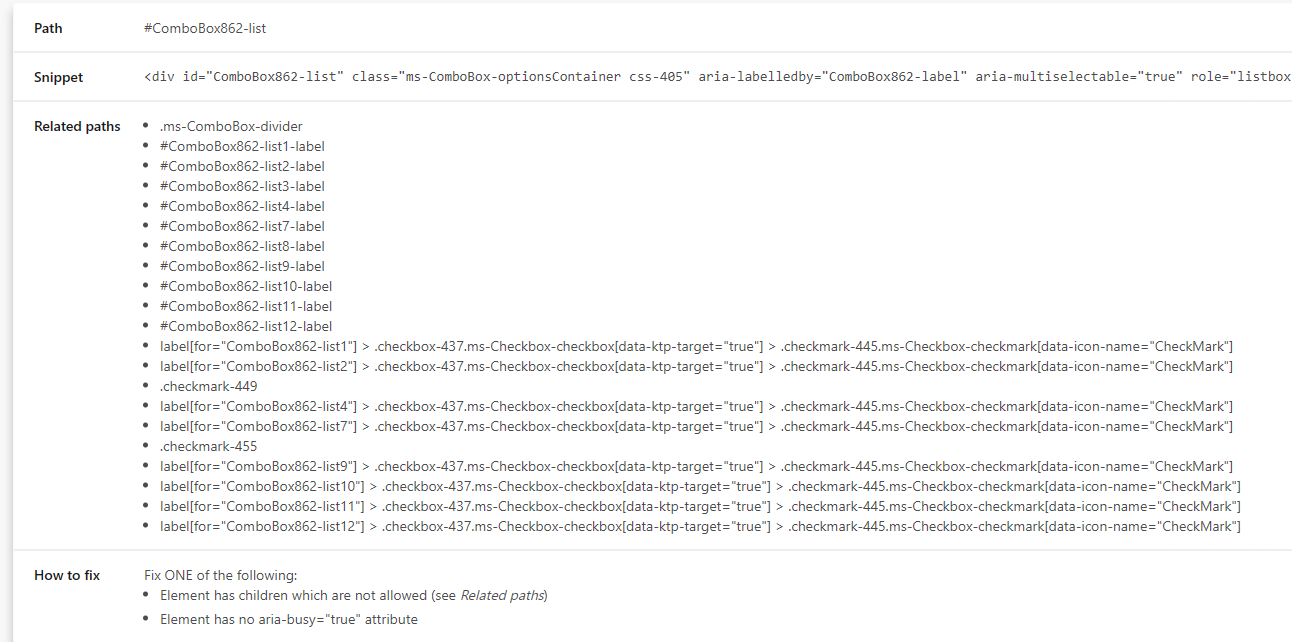 [Bug] Combobox Accessibility bug, ariarequiredchildren · Issue