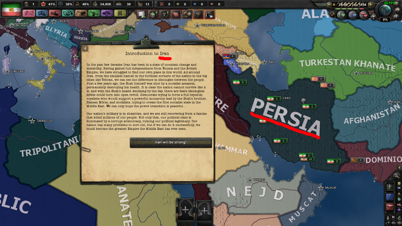 Introduction event for Persia mentions Iran even though the country is