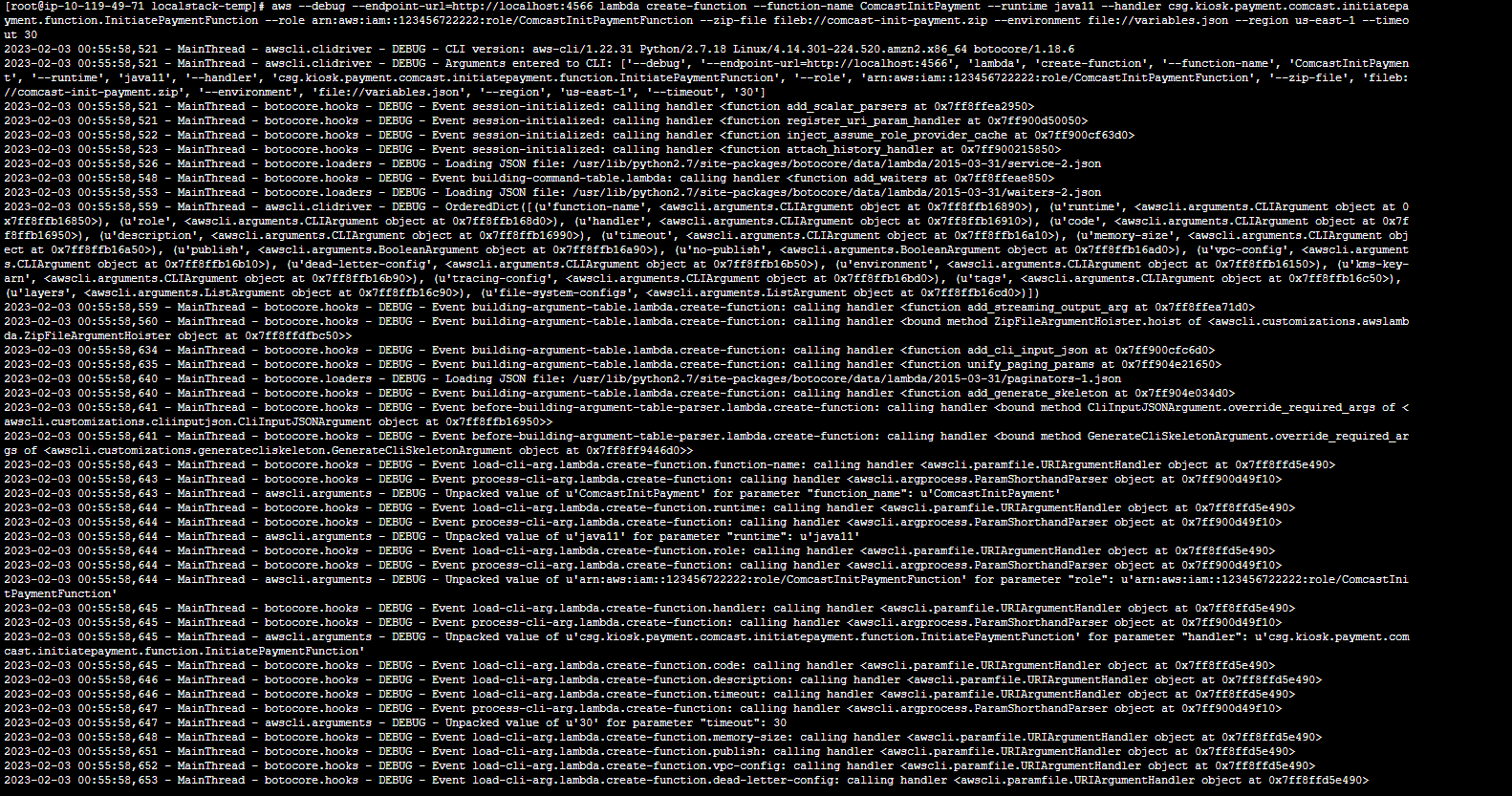 Lambda create function does not work on AWS Linux ec2 instance · Issue ...