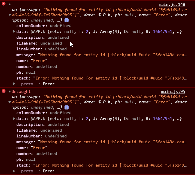 Nothing found for entity id · Issue #661 · logseq/logseq · GitHub