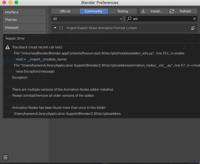 animation nodes 2.1.3 not working with blender 2.8 finale release ...
