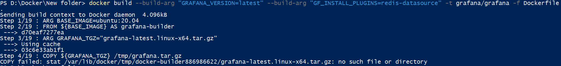 Unable to build Grafana Image using Docker Desktop on Windows · Issue ...