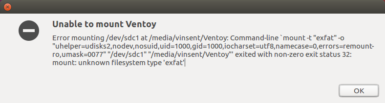 Unable to mount Ventoy Ubuntu 16.04.7 · Issue #981 · ventoy/Ventoy · GitHub