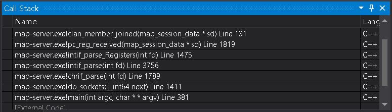 Map server crash with callstack info · Issue #5394 · rathena/rathena ...