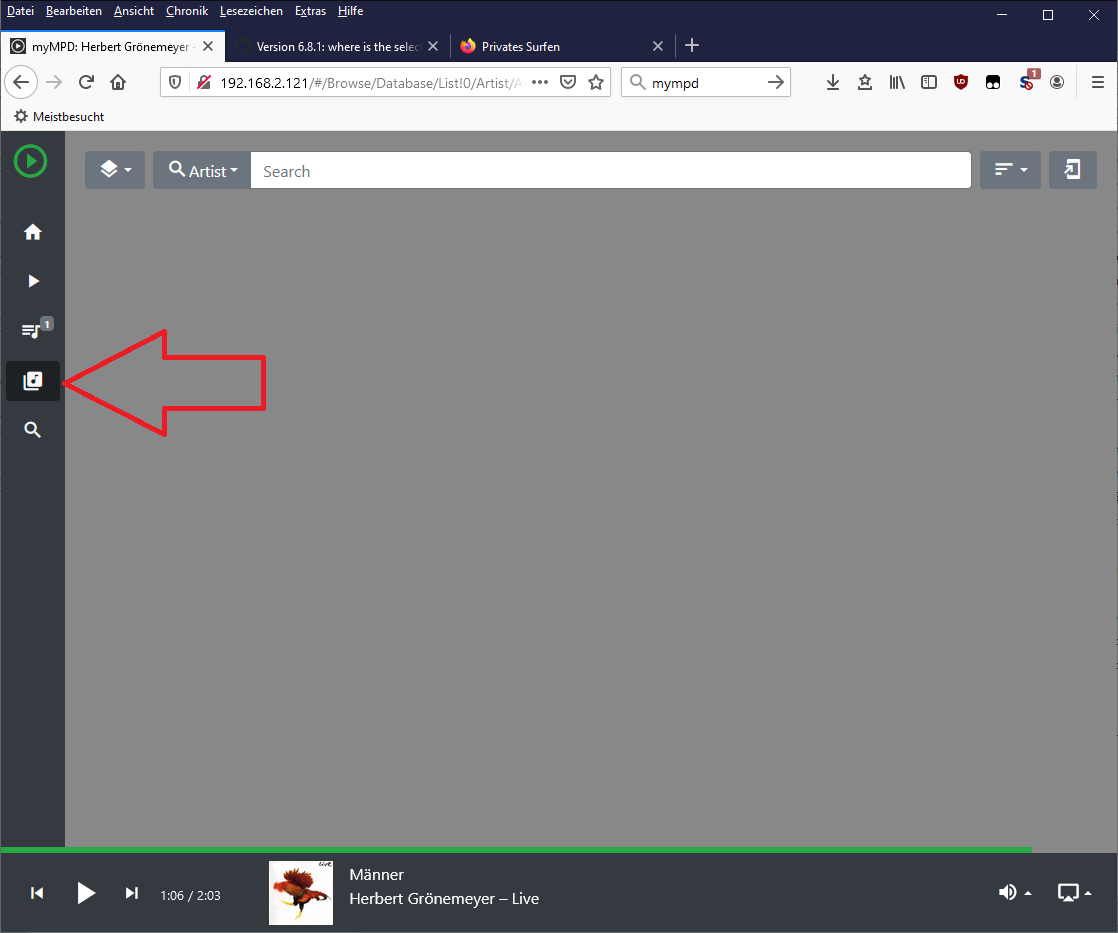 Version 6.8.1: where is the selection of a song from the file system ...
