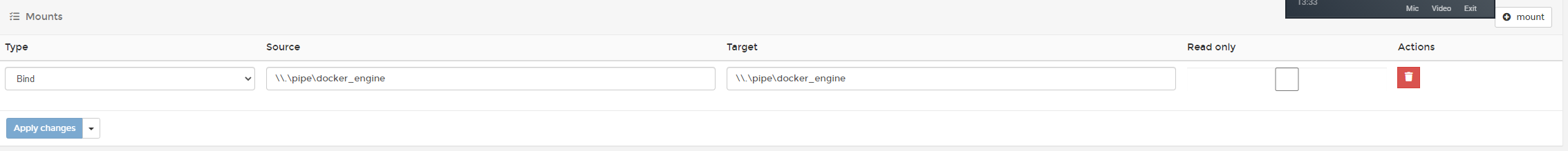 Bind mounting pipe for service · Issue #4554 · portainer/portainer · GitHub
