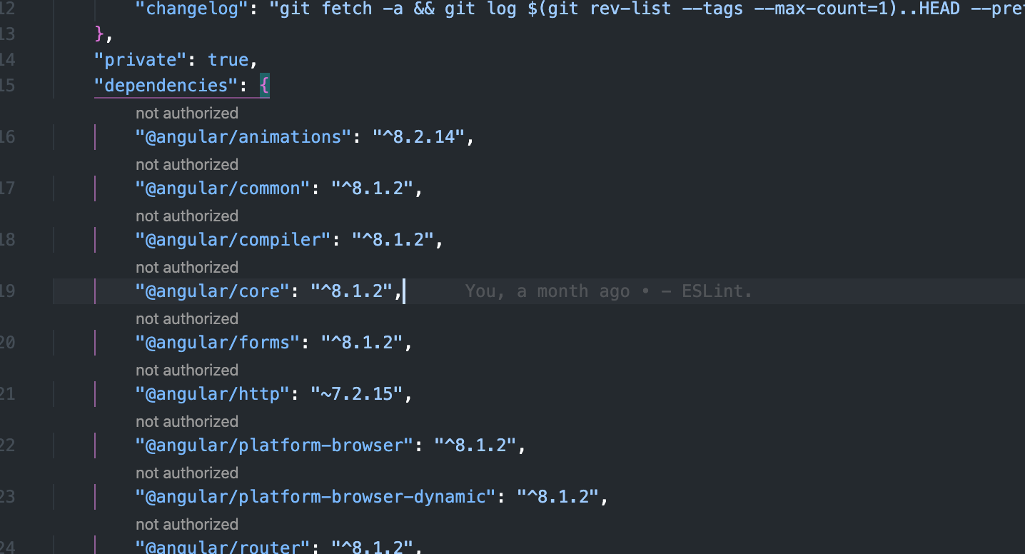 What is "not authorized"? (244) · Issues · versionlens / vscode