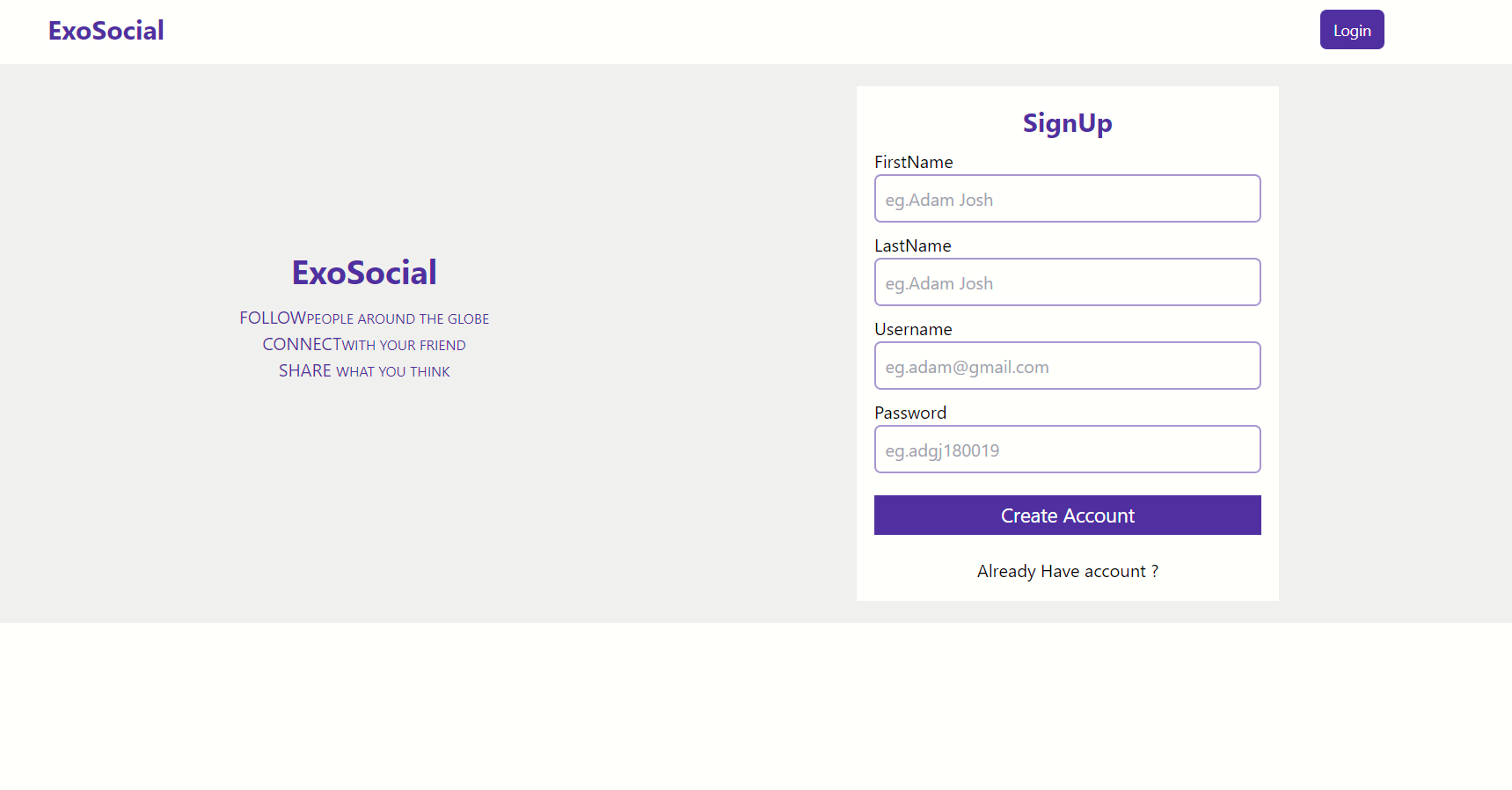 GitHub - saketkum11/exosocial: A social Media app for poeple to connect