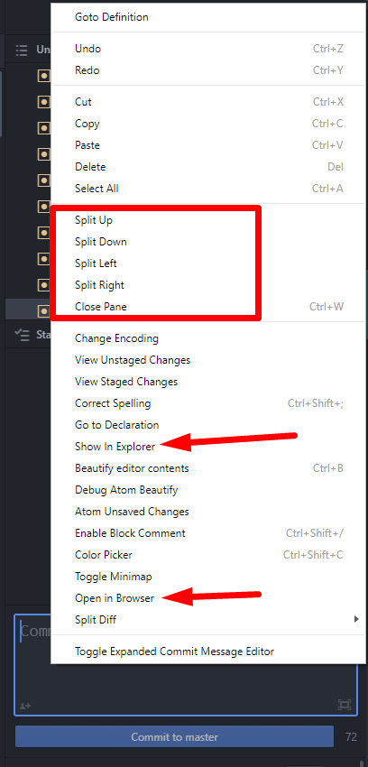 Extra items in context menu of `Commit Message` input · Issue #1507 ...