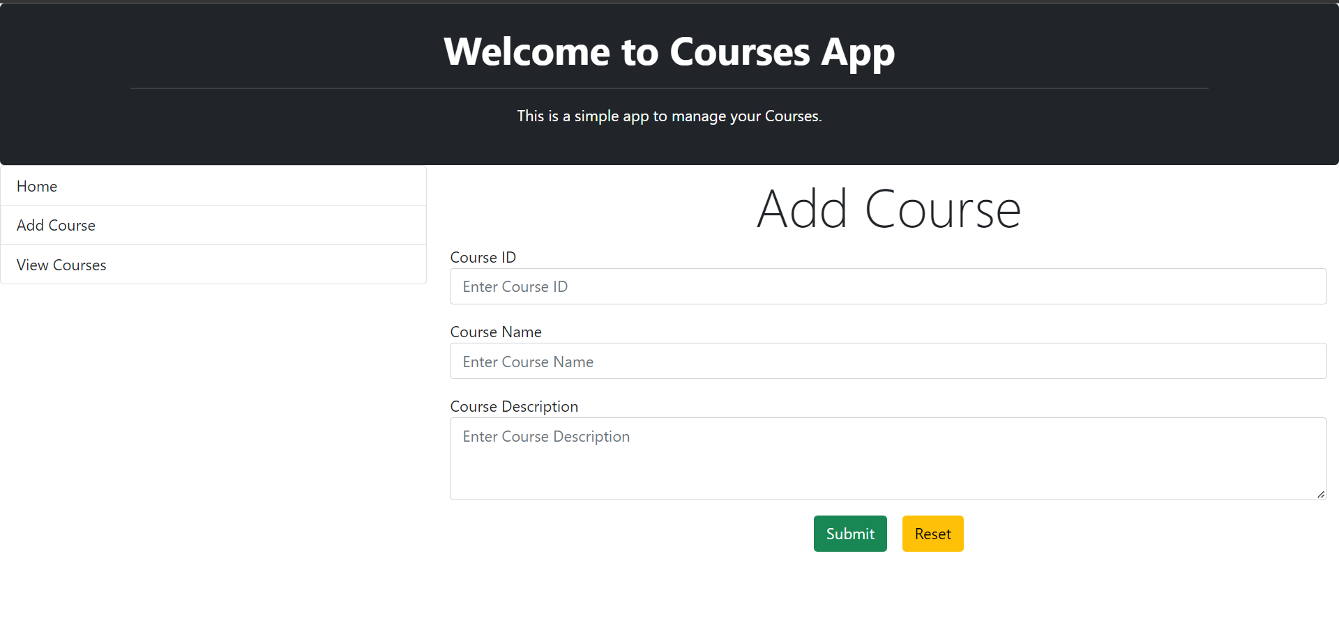GitHub - Pulkit3108/Courses-Application