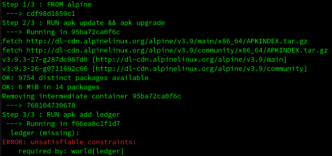 Alpine Distribution / Docker Image · Issue #1788 · ledger/ledger · GitHub