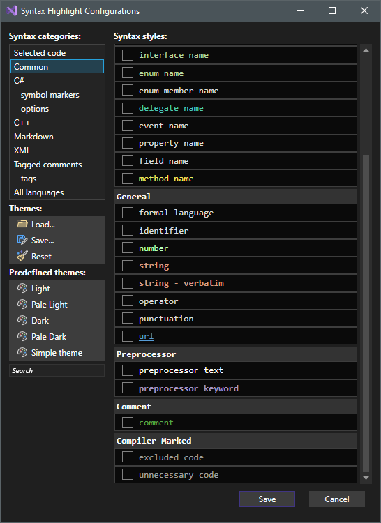 Suggestion: syntax highlight configuration UI improvements · Issue #243 ...