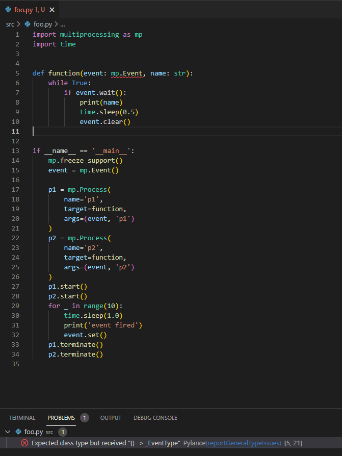 Type hinting for multiprocessing.Event · Issue #1770 · microsoft ...