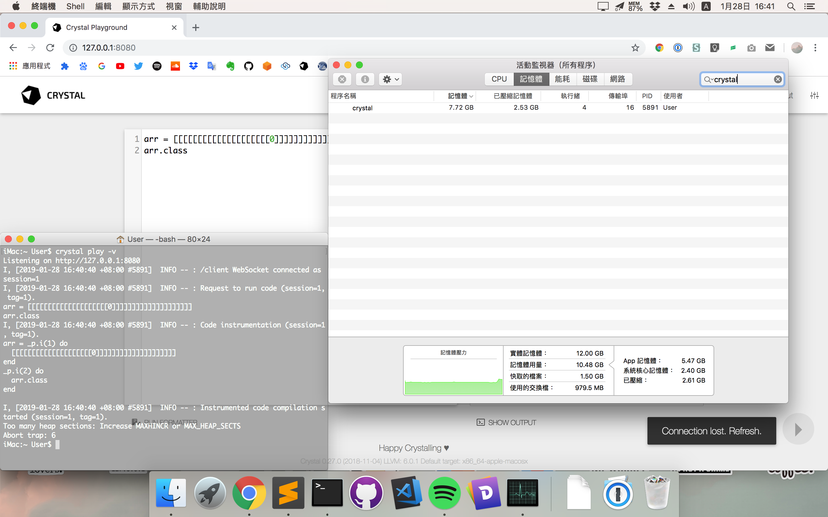 Too many heap sections: Increase MAXHINCR or MAX_HEAP_SECTS · Issue ...