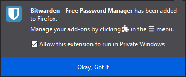 Run in private windows
