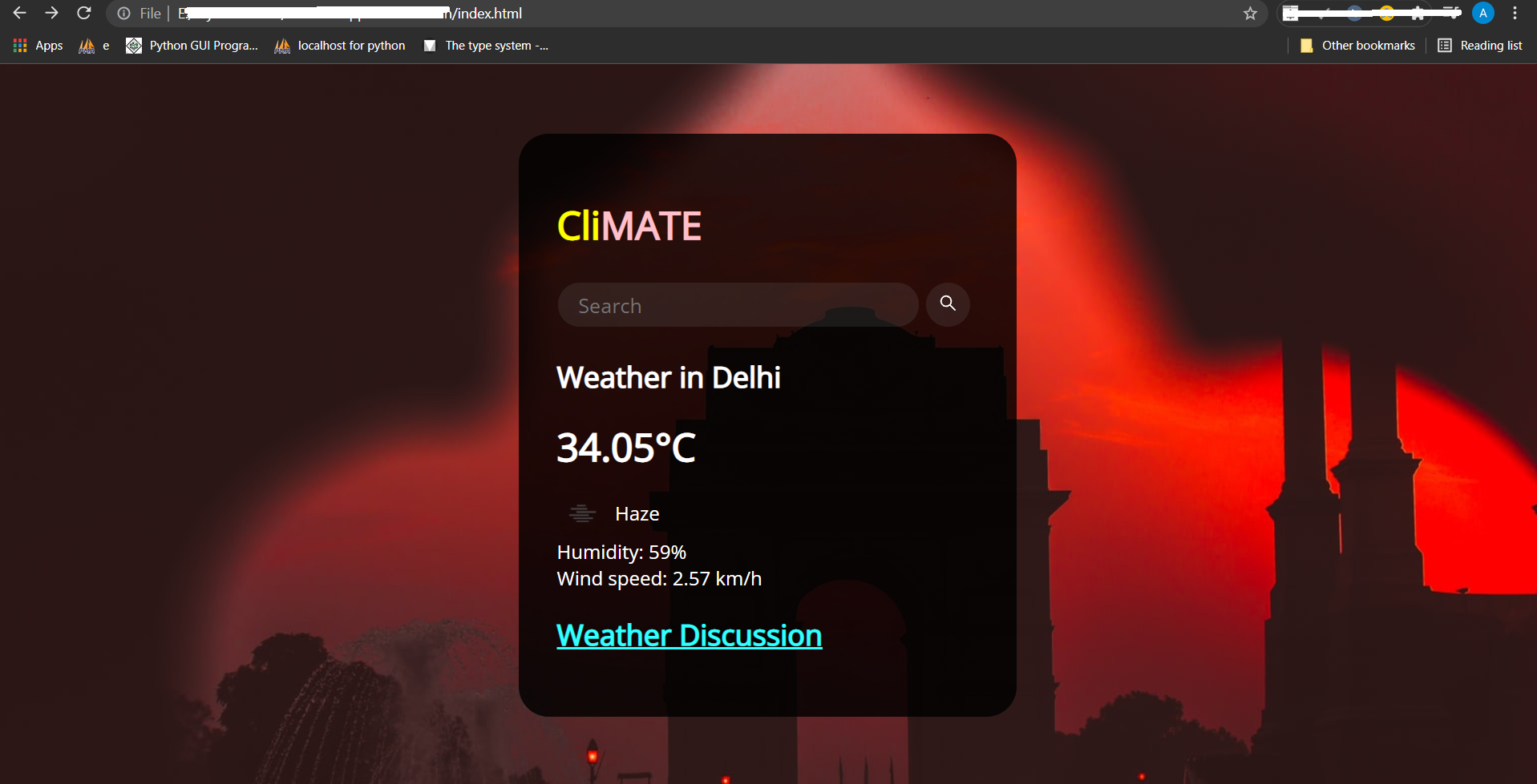 GitHub - AheleeBhattacharya/CliMATE: A webapp using openweather API to ...