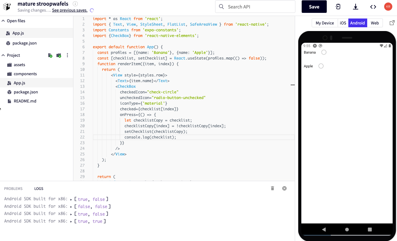 Checkbox Not Updating Checked State re rendering Issue 3226 React