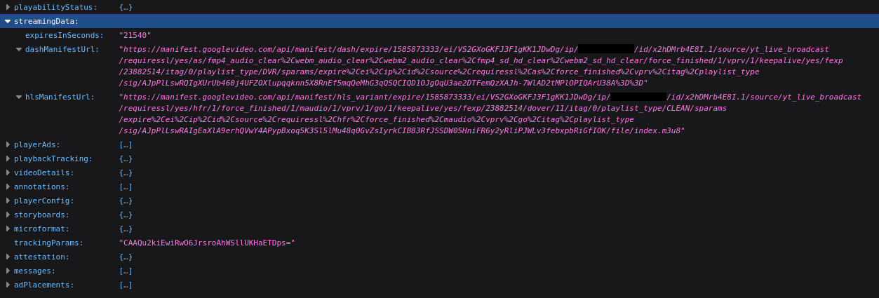 Screenshot of JSON in Firefox
