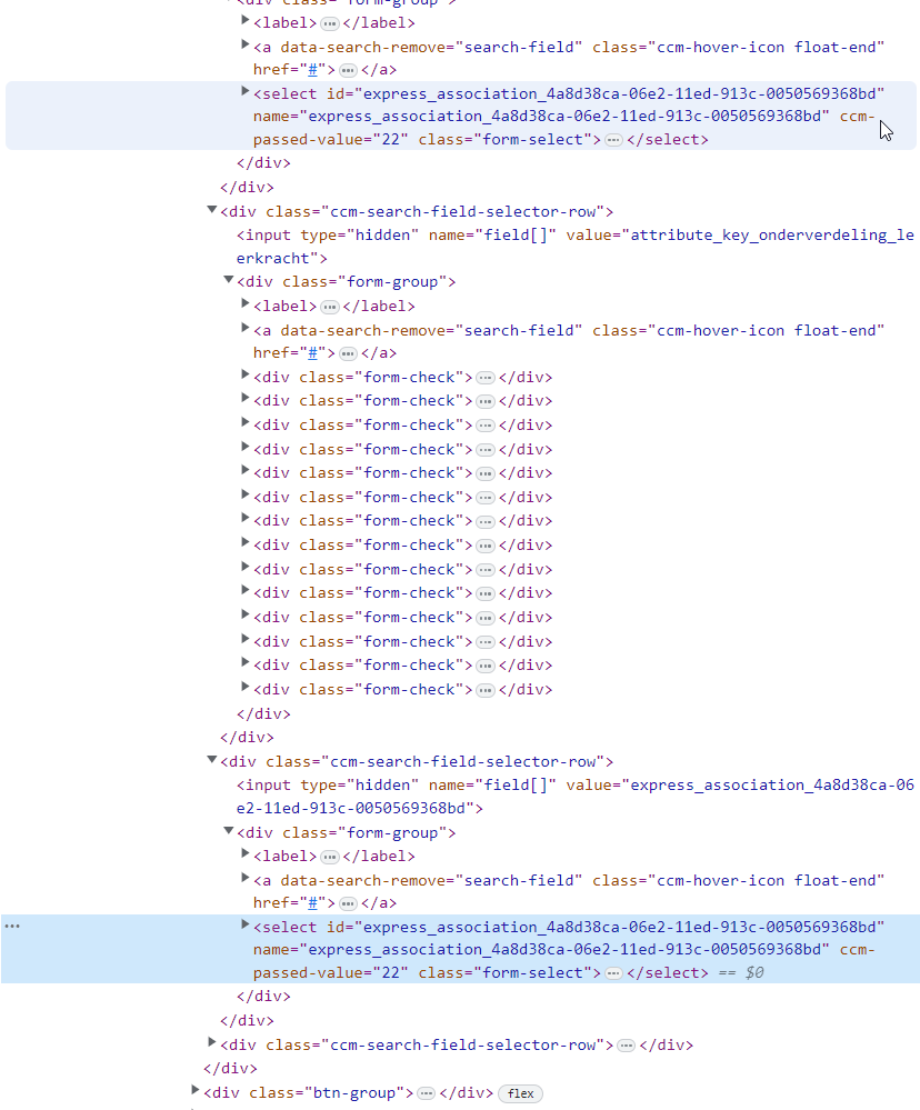 Express list entry block shows same filtering options twice · Issue ...