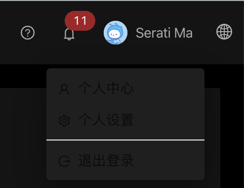 Profile image dropdown wrong colors