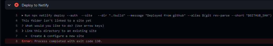 GitHub Action output
