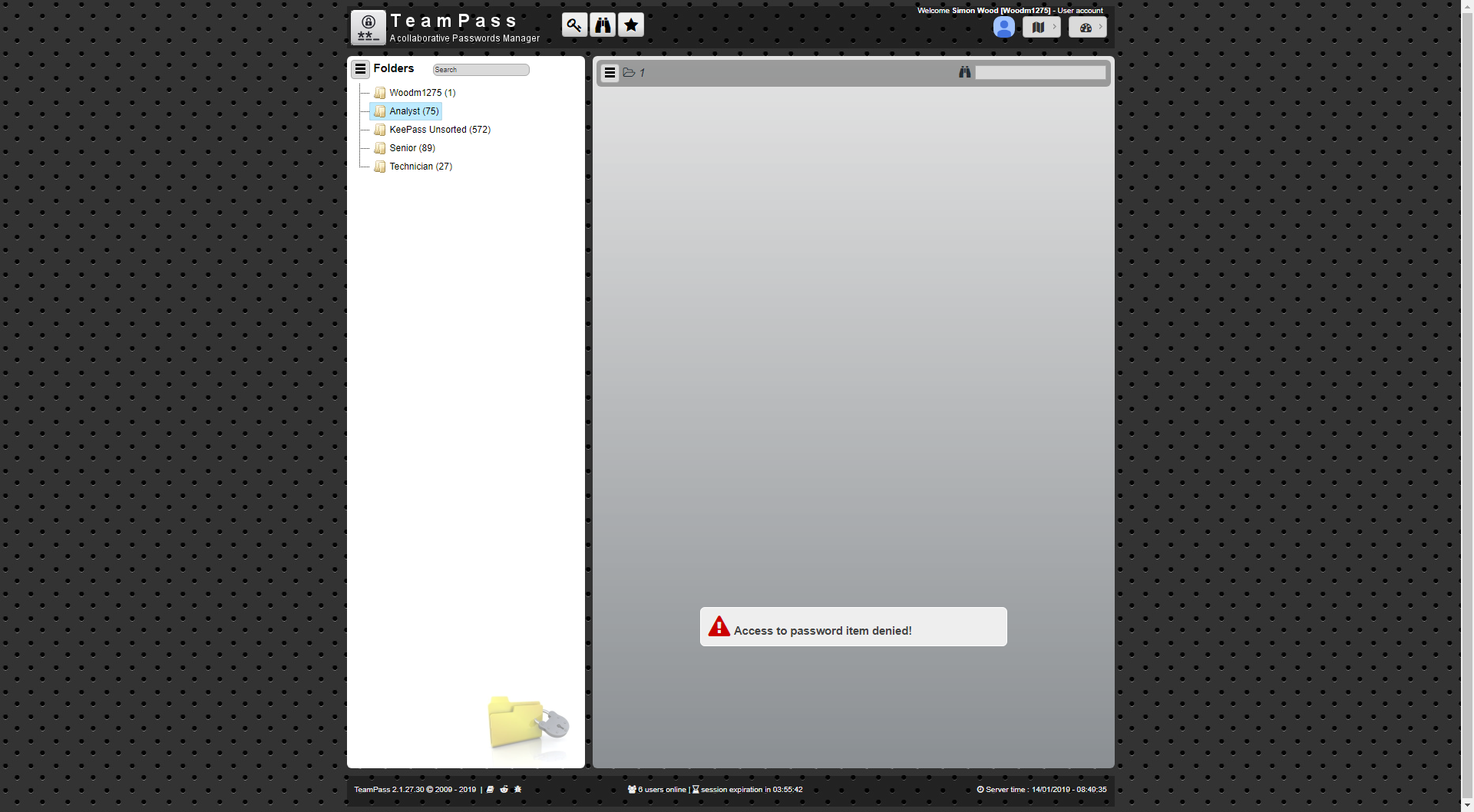 Access to password item denied on login · Issue #2520 · nilsteampassnet ...