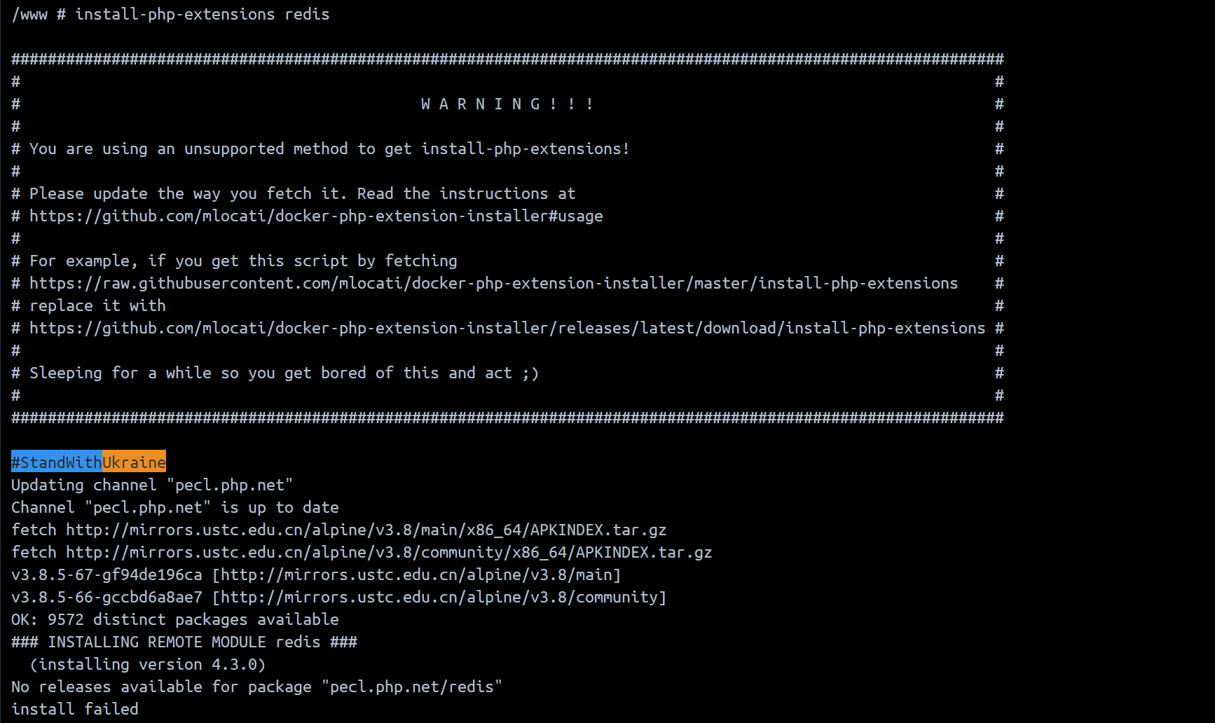 php56容器里执行 installphpextensions redis 安装redis扩展失败 · Issue 550