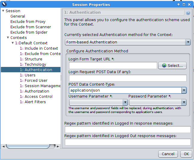 Configure Authentication with Json object · Issue 2439 · zaproxy/zaproxy · GitHub