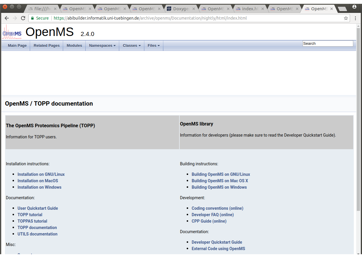 Doxygen html pages are missing javascript · Issue #3631 · OpenMS/OpenMS ...