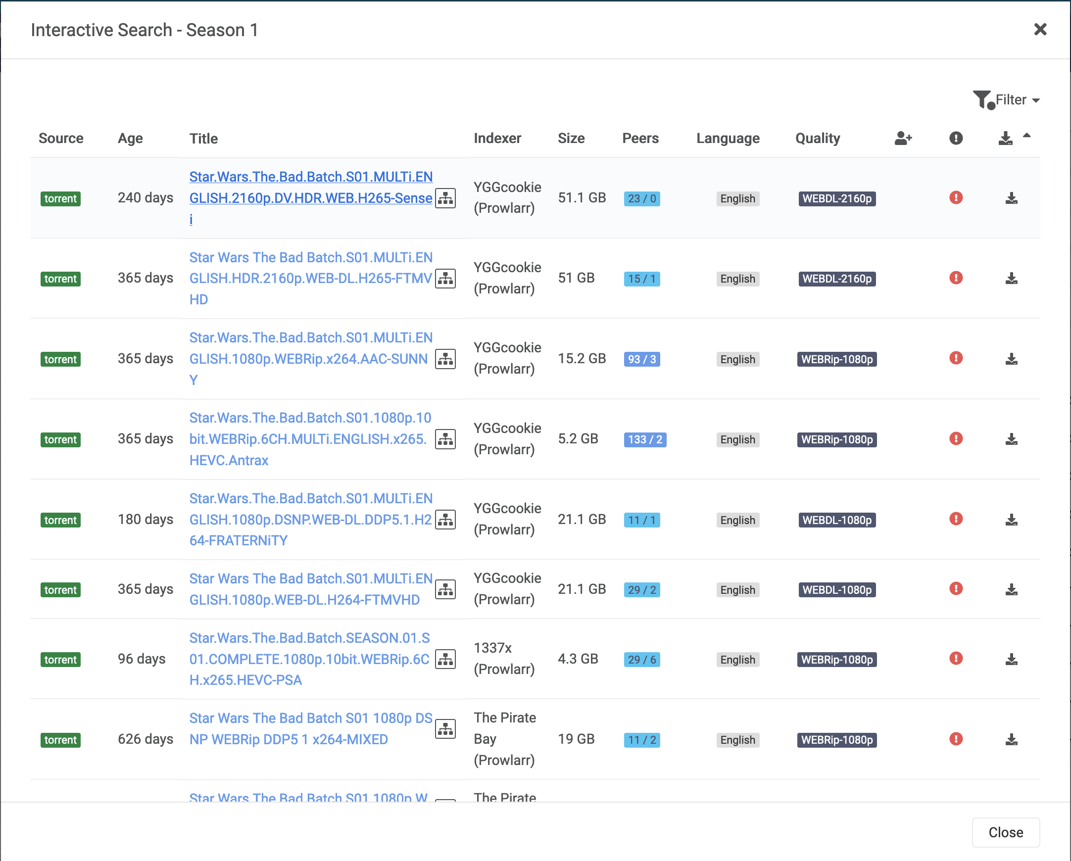YGGTorrent/YGGCookie search doesn't work as long as there is a category ...