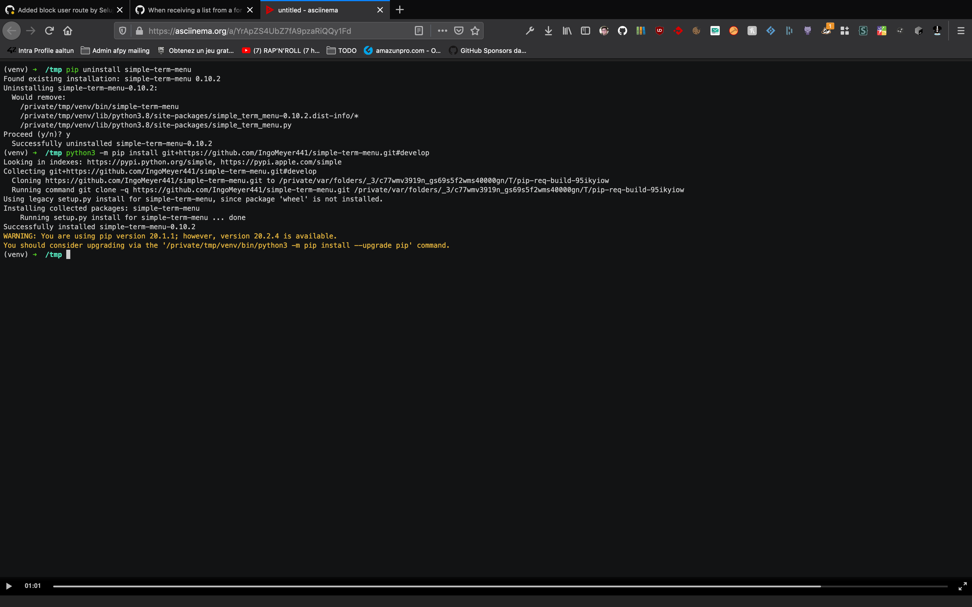 When receiving a list from a for loop it displays wrongly · Issue #10 ...