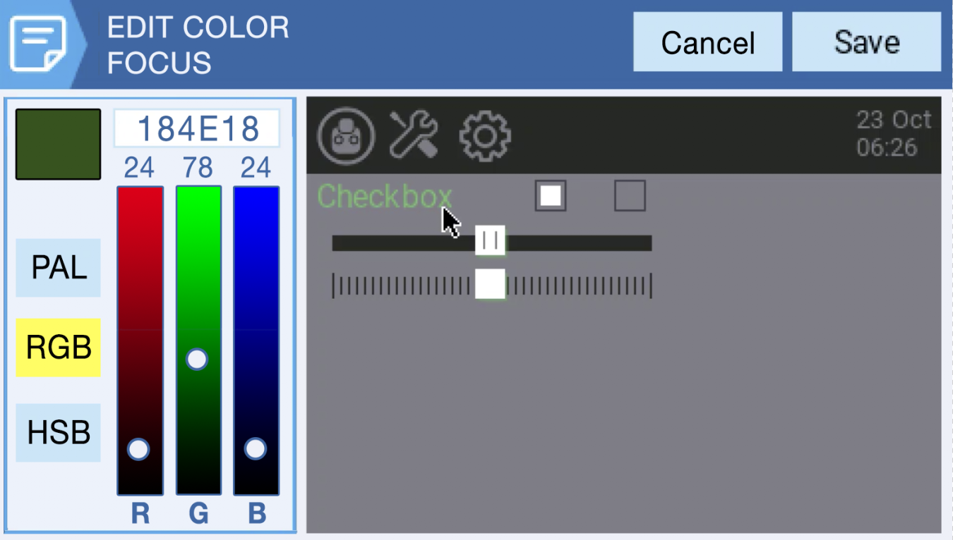 Theme editor for feedback by kevinkoenig · Pull Request 971 · EdgeTX