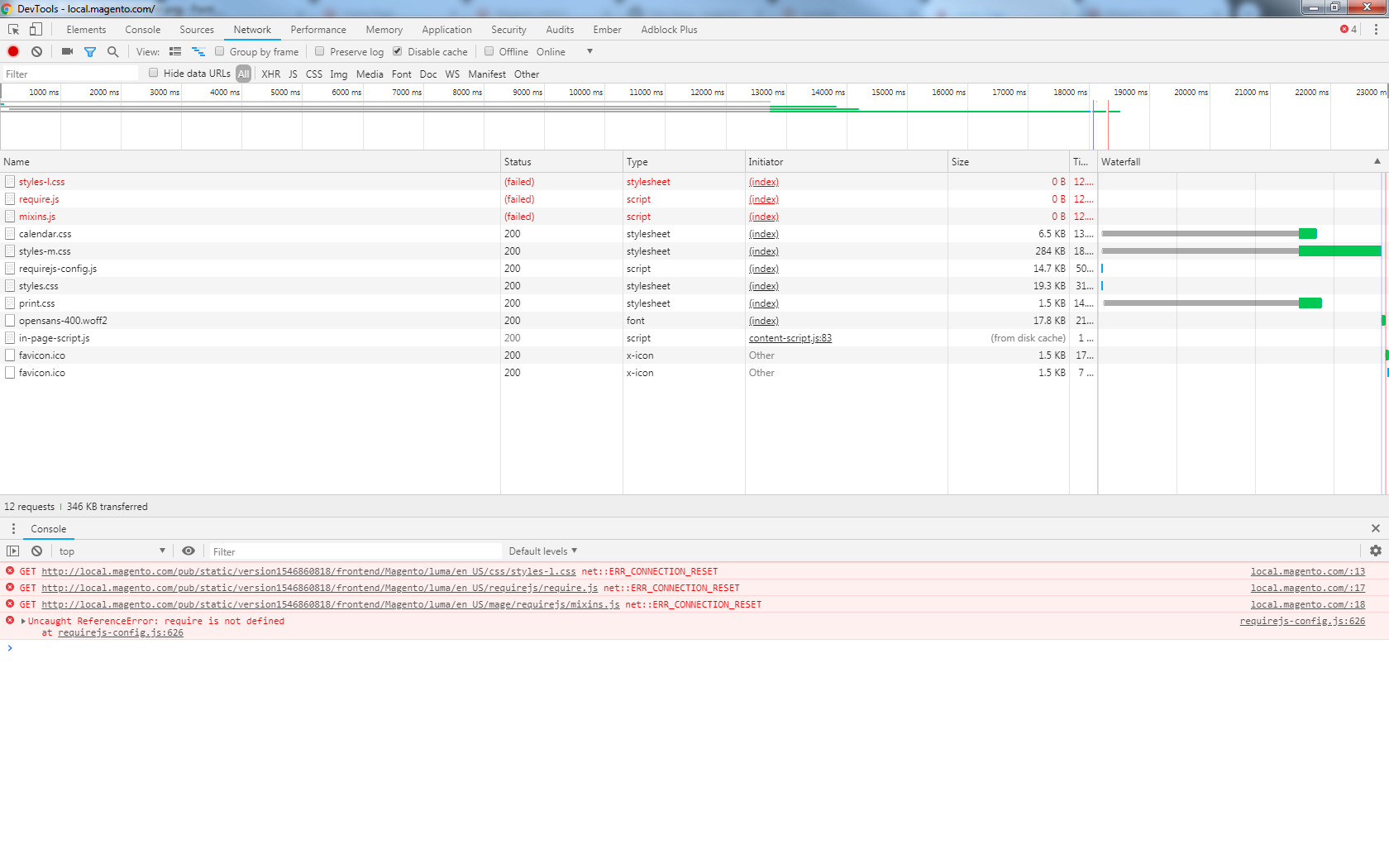 Several 404 errors with requirejs after fresh installation of Magento 2 ...