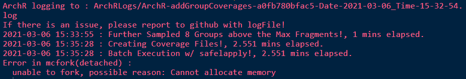 Error in addGroupCoverages · Issue #596 · GreenleafLab/ArchR · GitHub