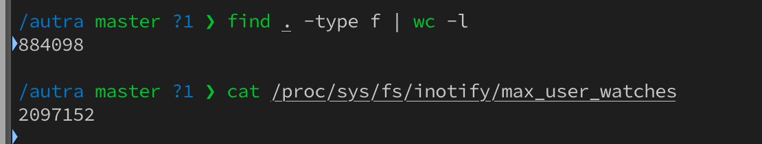 Possible misinformation 'unable to watch for files changes in this ...