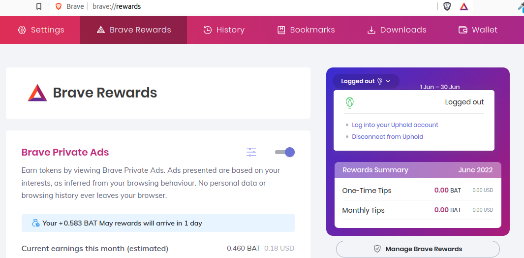 Brave Rewards: Unable to login Uphold Account after Logout · Issue ...