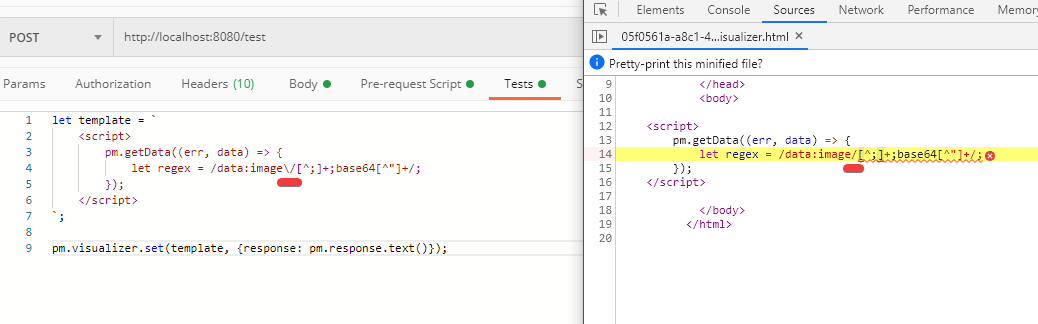 Visualize escape regex slash · Issue #8678 · postmanlabs/postman-app ...