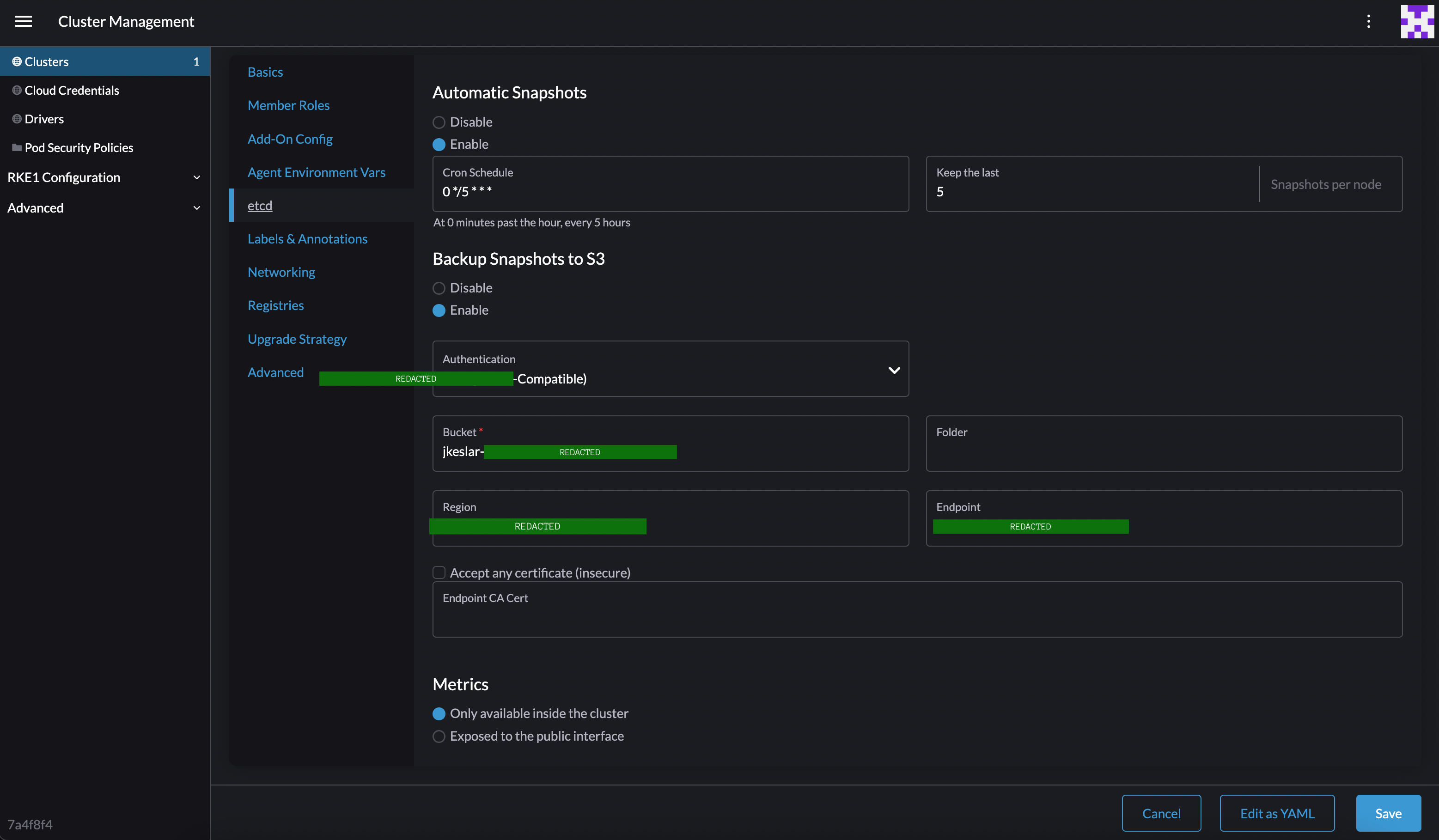 Following k8s upgrade, RKE2 Node driver cluster fails to restore `only