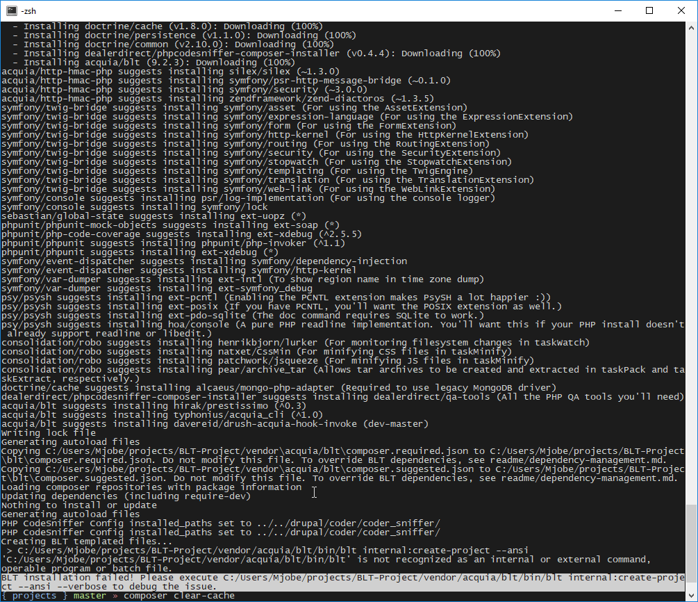 Updating dependencies (including require-dev) · Issue #3354 · acquia/blt