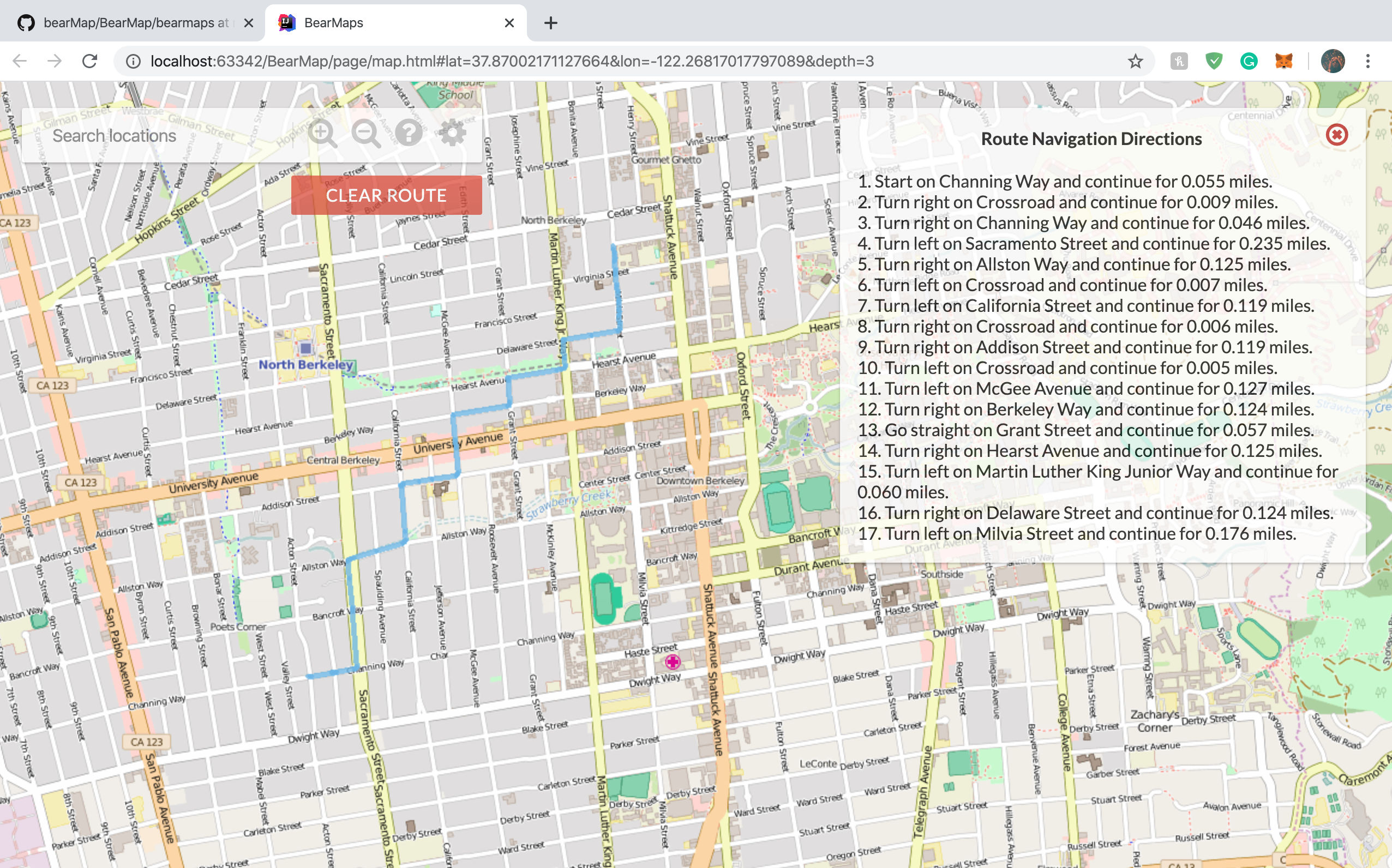 GitHub - yusong-yan/BearMaps: Implemented some data structures for a ...