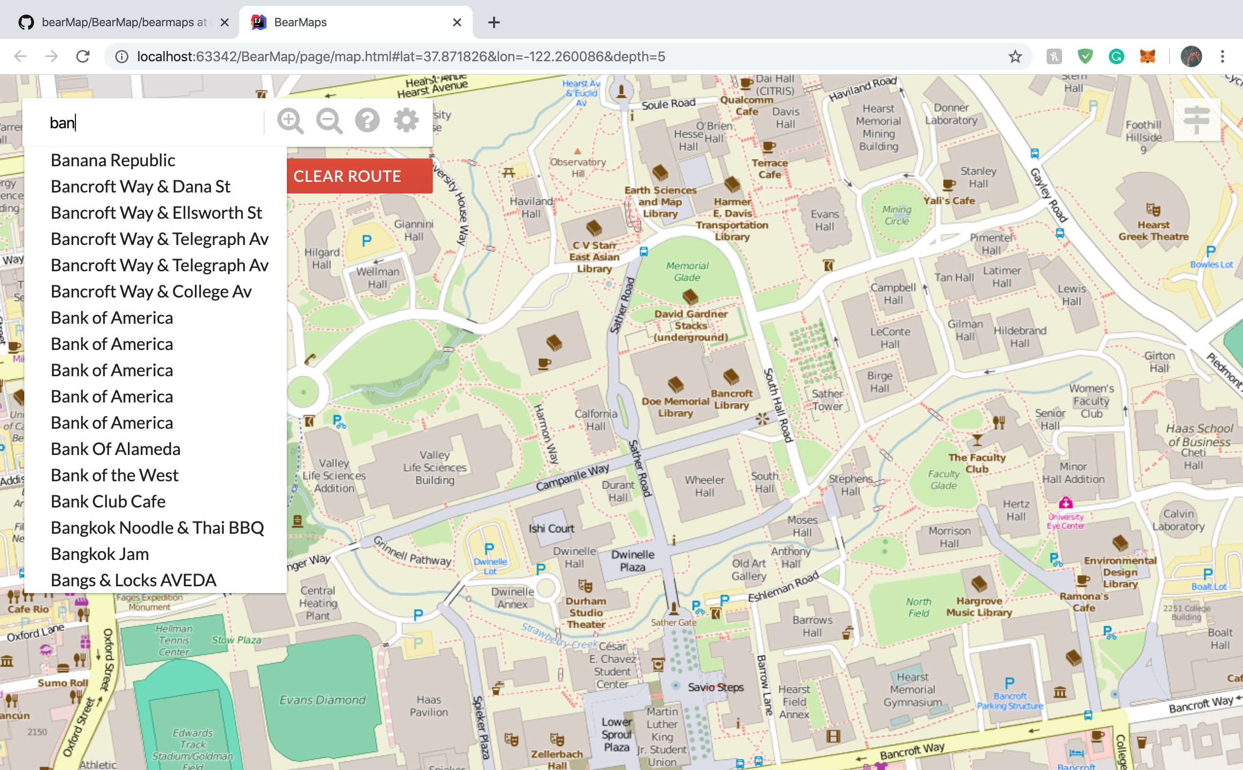 GitHub - yusong-yan/BearMaps: Implemented some data structures for a ...