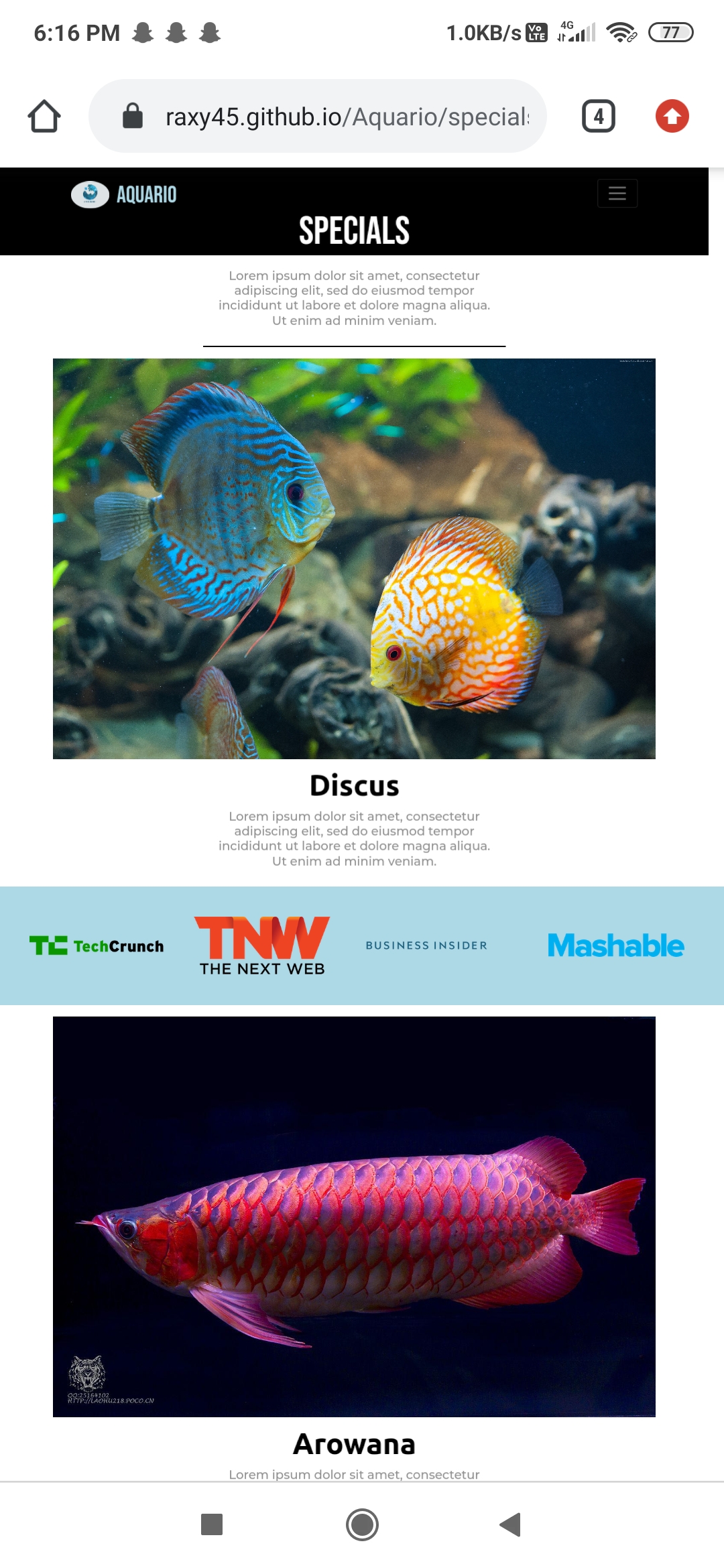 GitHub - Raxy45/Aquario: This is a fully responsive web-application ...