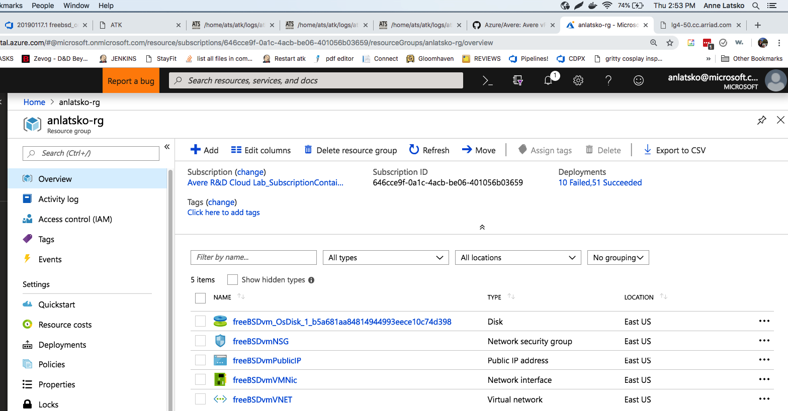 `az vm delete` does not delete the VM listing under its resource group