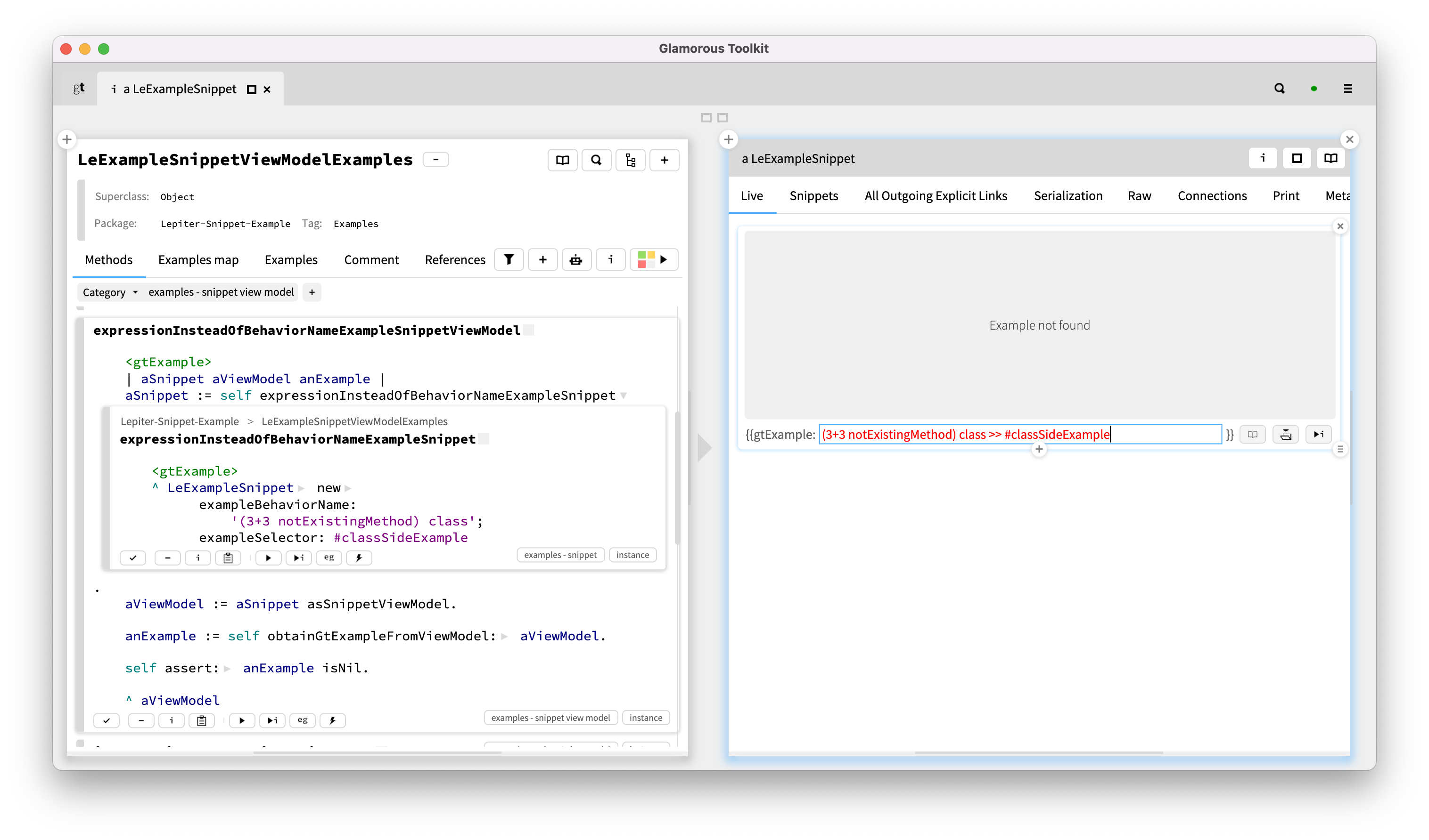 Example snippet does not work · Issue #2347 · feenkcom/gtoolkit · GitHub